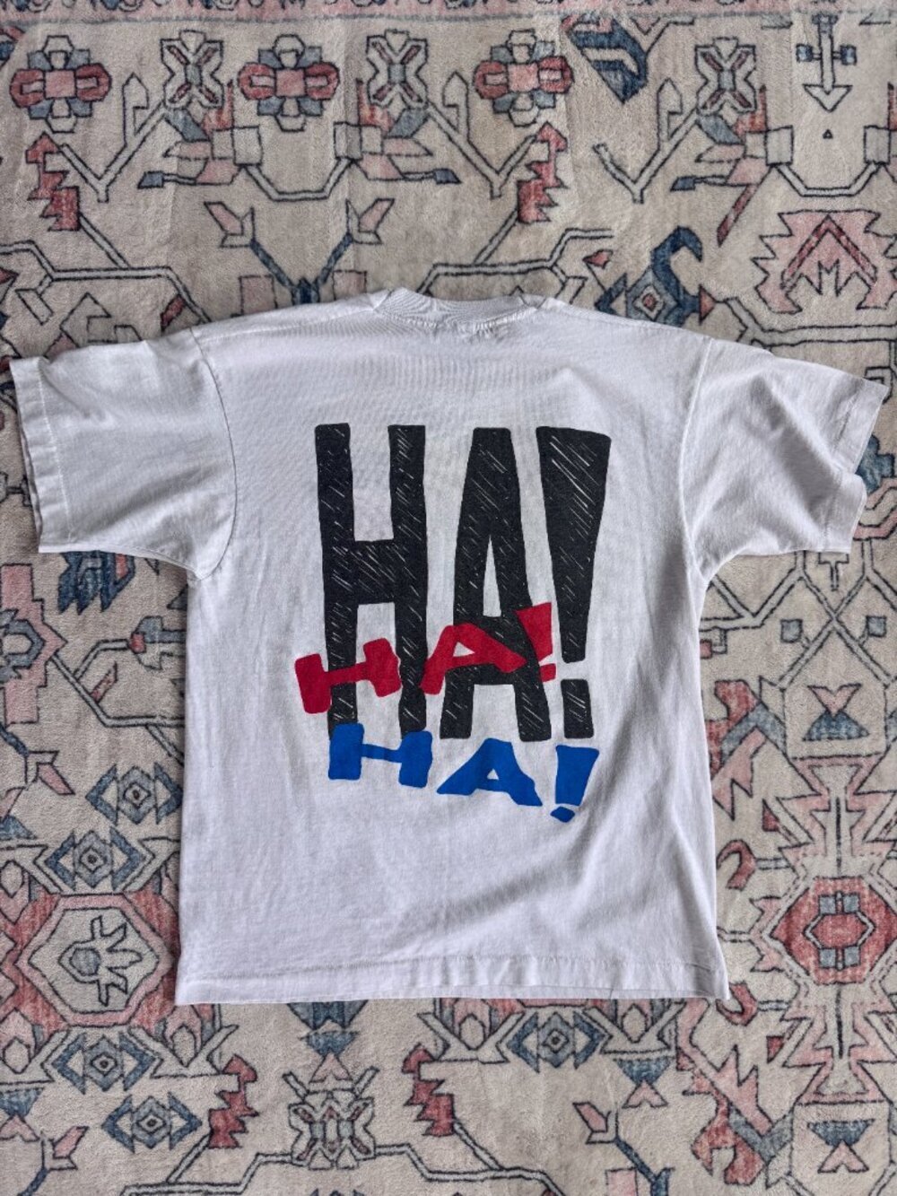 Vintage "We're Gonna Beat U" Chant T-Shirt - size Large Single Stitch - Picture 4 of 5